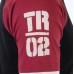 TRUE RELIGION Men T-Shirt PART BUDDHA RAGLAN Black Red Sleeves